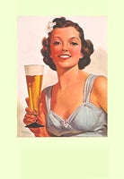 1940's Illustrator Albert Fisher Vintage Advertising Beer Poster