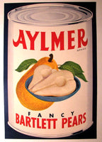 1940's Aylmer Art Deco Pears Original Vintage Food Fruit Poster