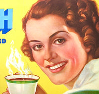 1930's Dari Rich Hot Cocoa Chocolate Vintage Milk Advertising Poster