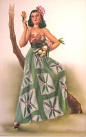 1940's Latin Dancer Woman by Telo Vintage Fashion Poster Print